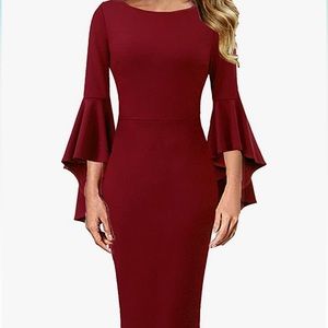 Elegant Bell Sleeve Dress